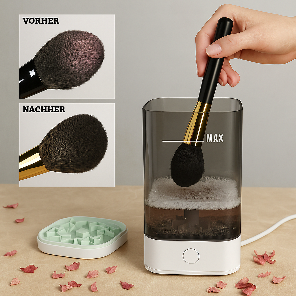 Make-up-Pinsel-Reiniger-Schüssel Aus Silikon – Mit Reinigungsmatte, Praktisch & Portabel