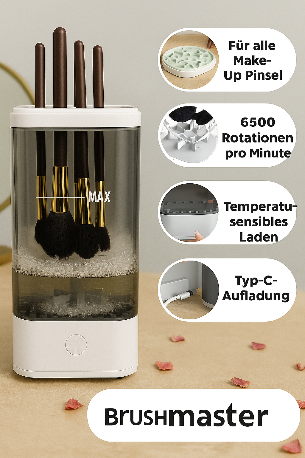 BrushMaster – Der ultimative Make-up Pinselreiniger ✨